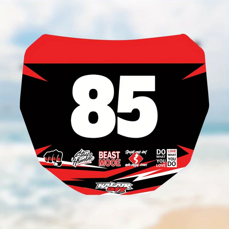 5.1 Inch Racing Number Plate Waterproof UV Resistant Vinyl Stickers Decals For Car Motorcycle Helmet Bike Decor