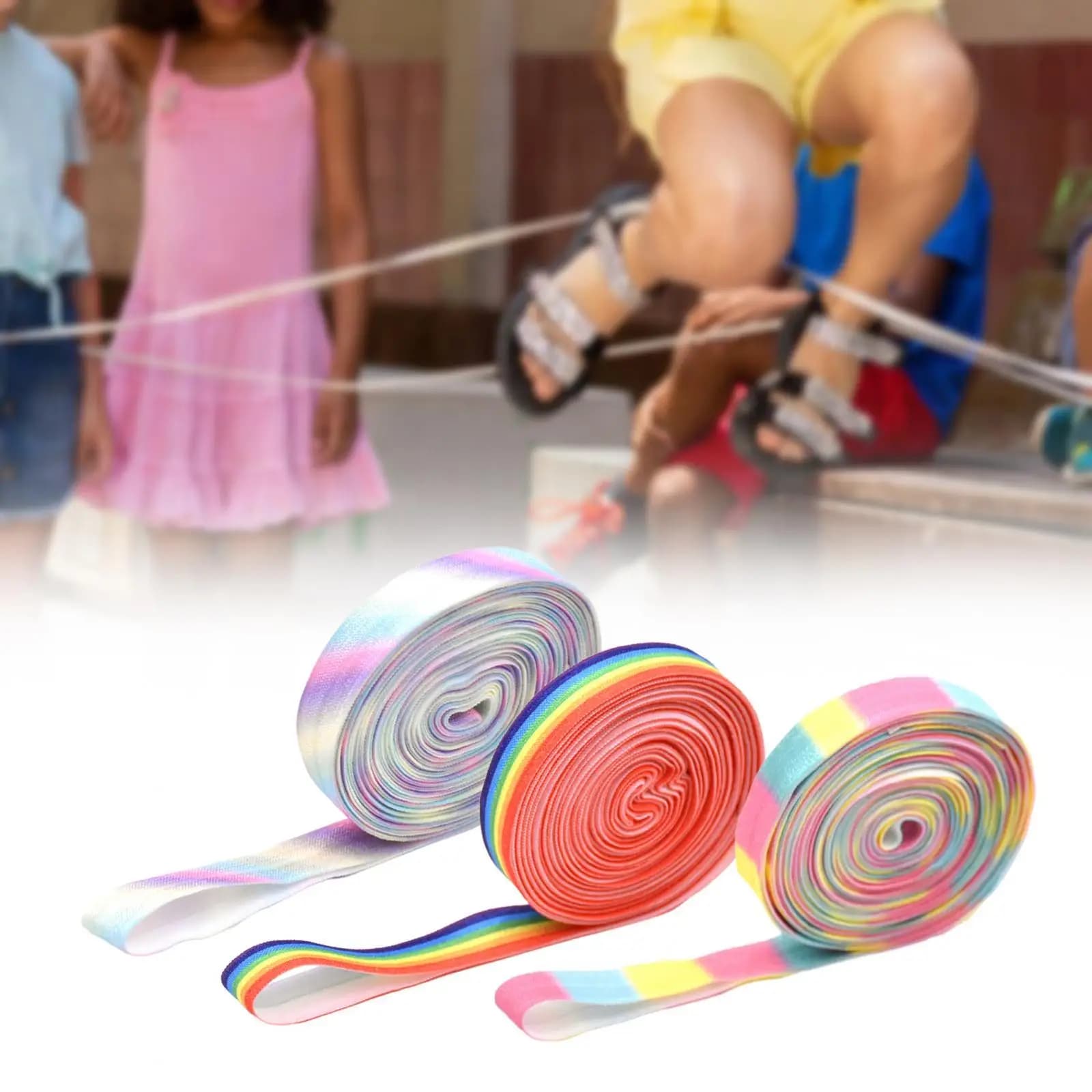 Chinese Elastic Jumping Racing, 300 cm long, for Girls, Group Games, Partying, Indoor Sports