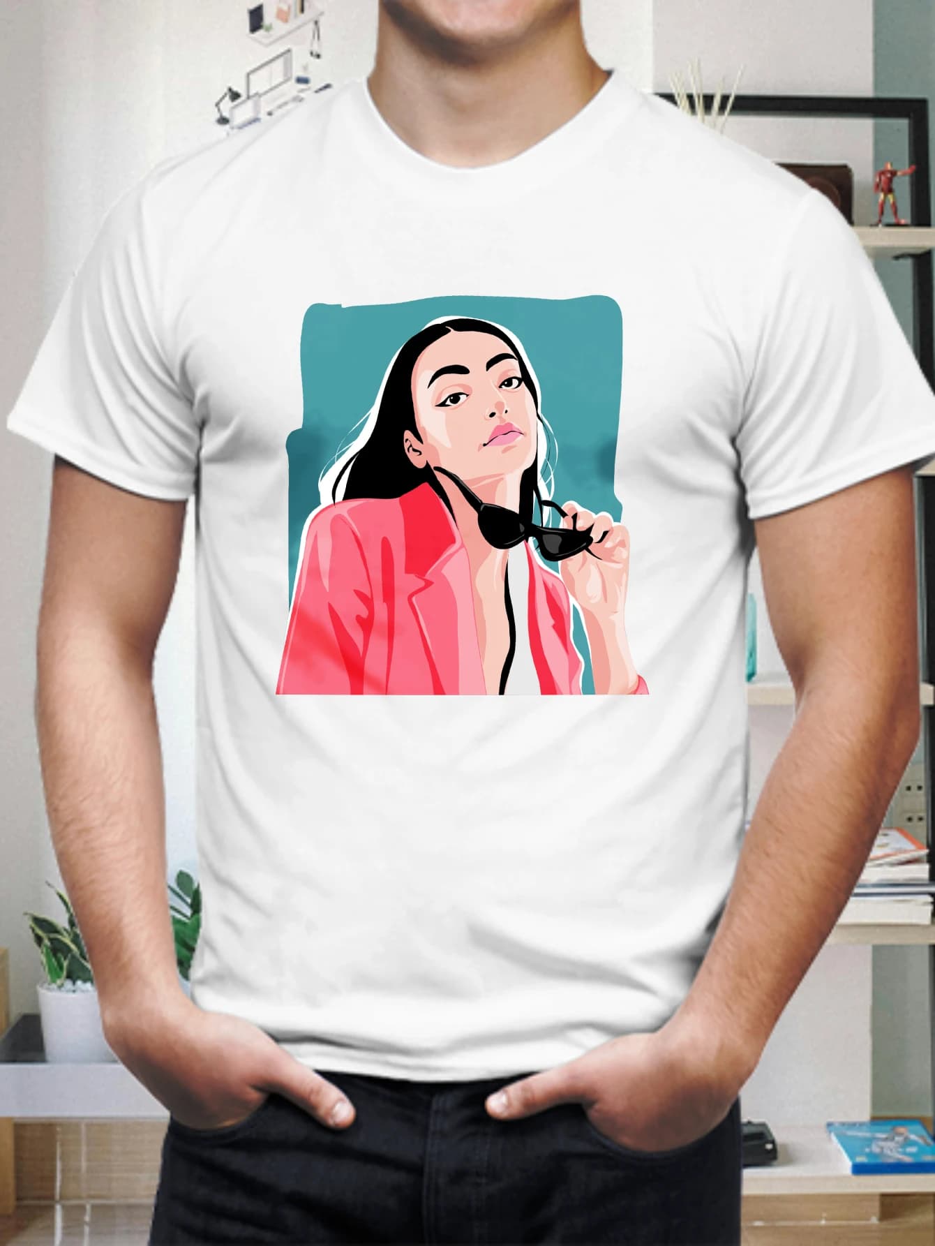 T-shirt da uomo 2025 Nuova collezione Abbigliamento uomo 100% cotone Grafica Estiva T-shirt sportiva Y2K Tinta unita Top Y2K Basic