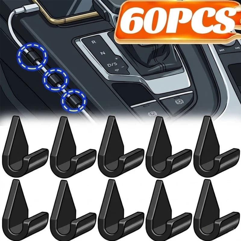 Clip Multifunzione per Gestione Cavi, Supporto per Cavi di Navigazione e Ricarica Auto, Clip di Fissaggio per Cavi Dati, Fermacavi