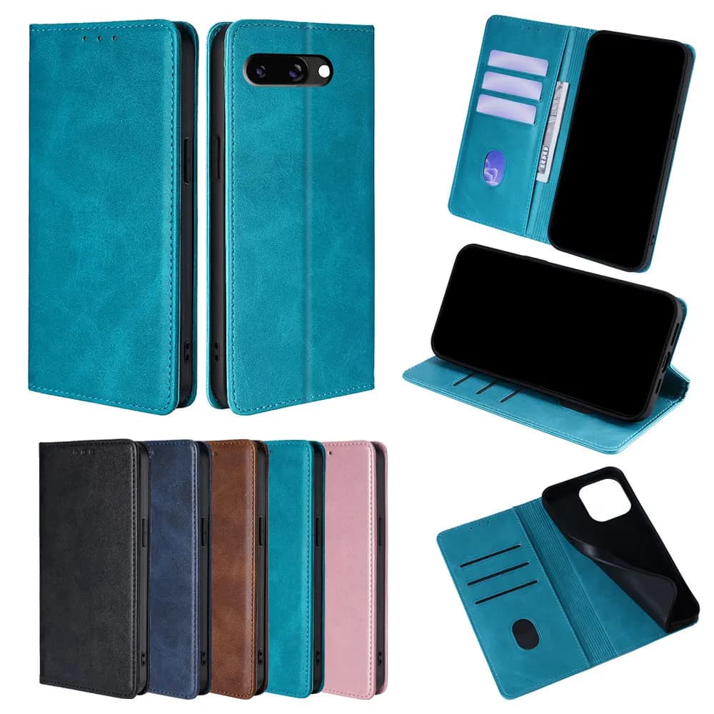 Custodia a Libro Magnetica in Pelle per Google Pixel 9 Pro XL, Pixel 9A, Pixel 8, 7, 6 Pro, 8A, 7A, 6A - Cover a Portafoglio per Business