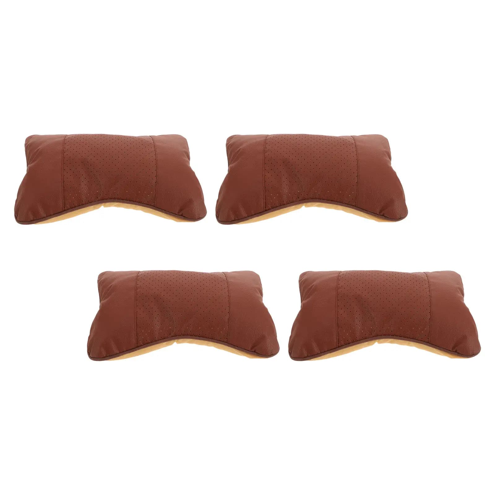 4Pcs Car Seat Headrest Neck Pillow Soft Breathable Neck Support Cushion for Driving Traveling Passenger Car Interior Accessories