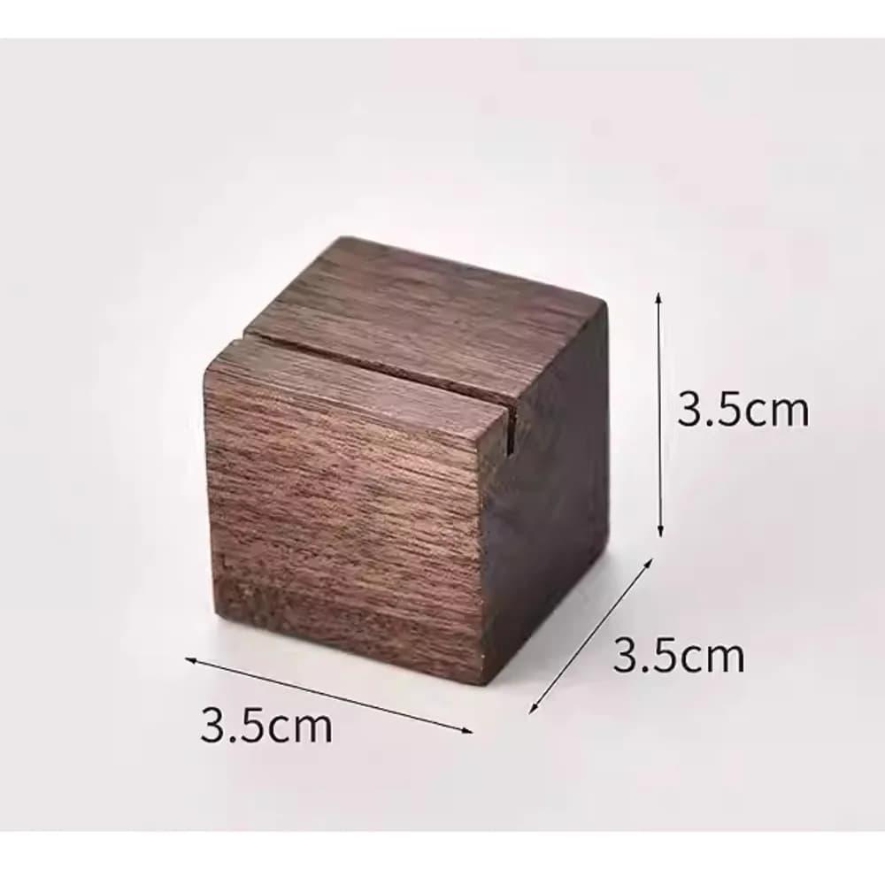 Supporto per menu in legno massello - Espositore per etichette in noce nera per dessert/baretteria, prezzo alimentare e porta biglietti da visita per piatti