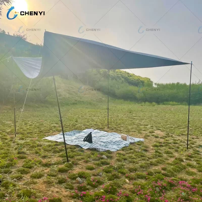 Outdoor Camping Sunshade Carbon Fiber Telescopic Camping Tent Poles /Portable Tarp Awning Extendable Poles With Quick Lock
