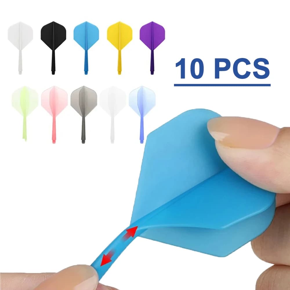 10 Pezzi Alette per Freccette 2BA Misura Standard, Coda in Plastica Resistente, Accessori Professionali di Ricambio per Freccette ​ Per Bersagli da Freccette