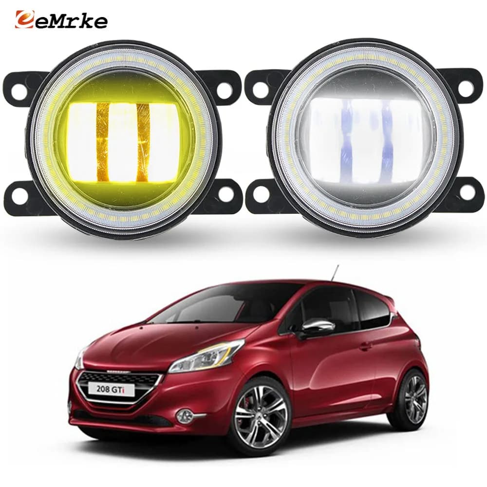 Fari Fendinebbia a LED con Occhi di Angelo DRL 40W per Peugeot 208 CA_ CC_A9 2012-2018