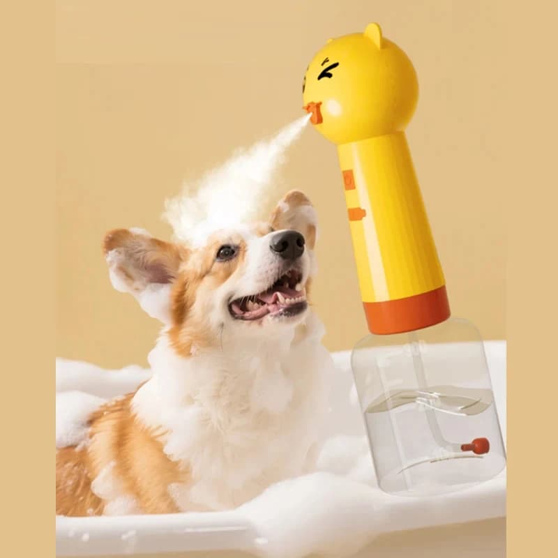 Macchina Automatica per Bagno Animali Domestici con Bolle, Ricaricabile USB, Generatore di Schiuma per la Toelettatura di Cani e Gatti