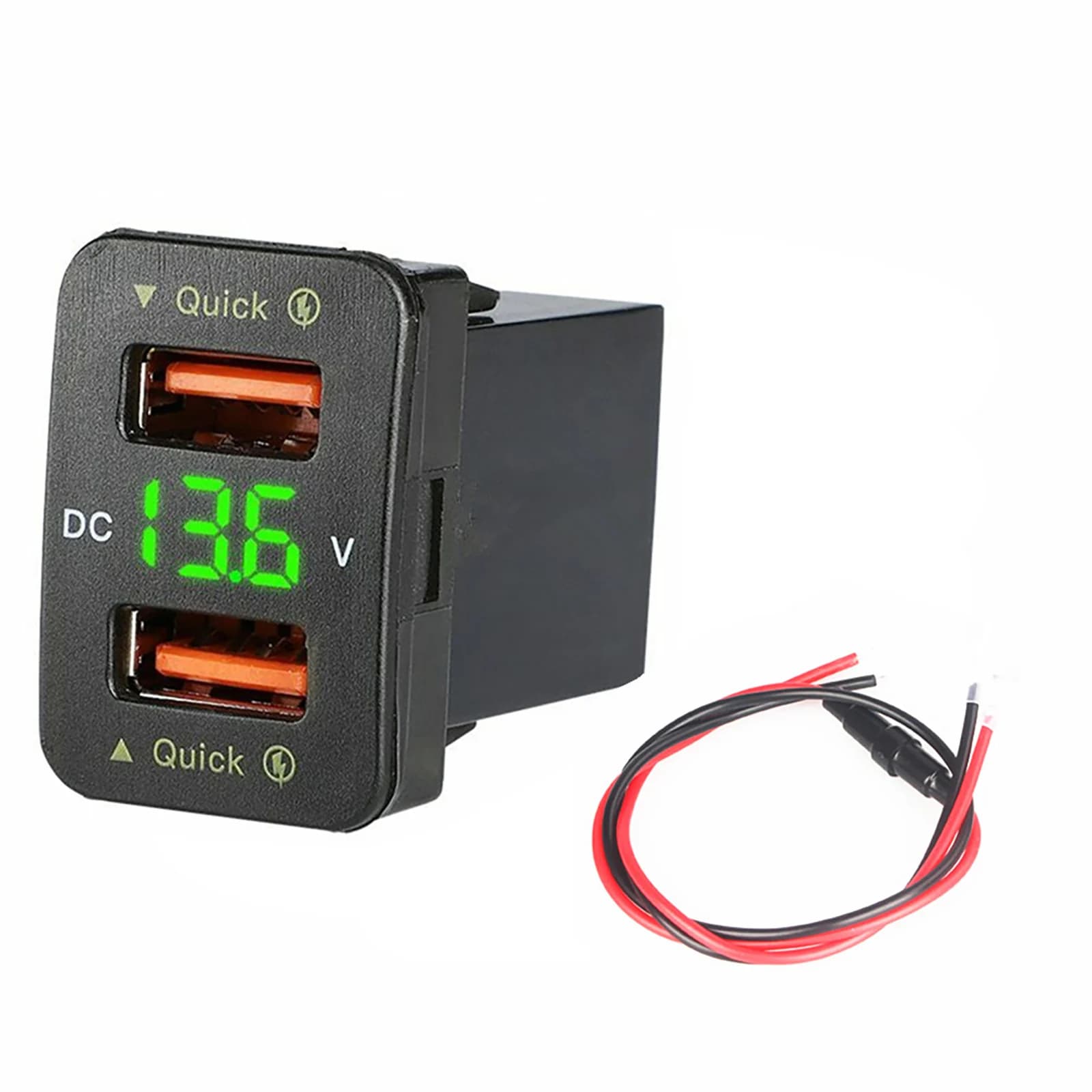 Caricabatteria da auto Doppia porte USB C PD Telefono Ricarica rapida QC3.0 Adattatore automatico Presa accendisigari per auto per COROLLA PRADO Alphard