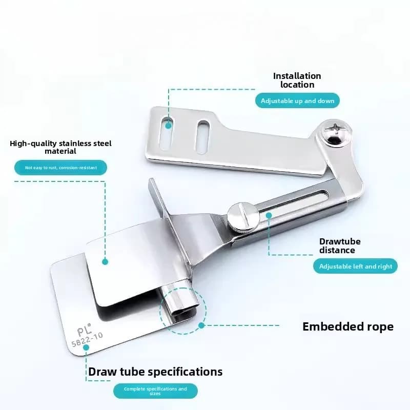 PL new built-in rope traction tube for auto flat auto synchronous universal stainless steel adjustable left and right
