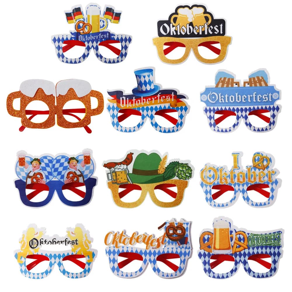 Bicchieri da birra in plastica per l'Oktoberfest - Decorazioni per feste, danza e carnevale | Divertente accessorio fotografico per le celebrazioni