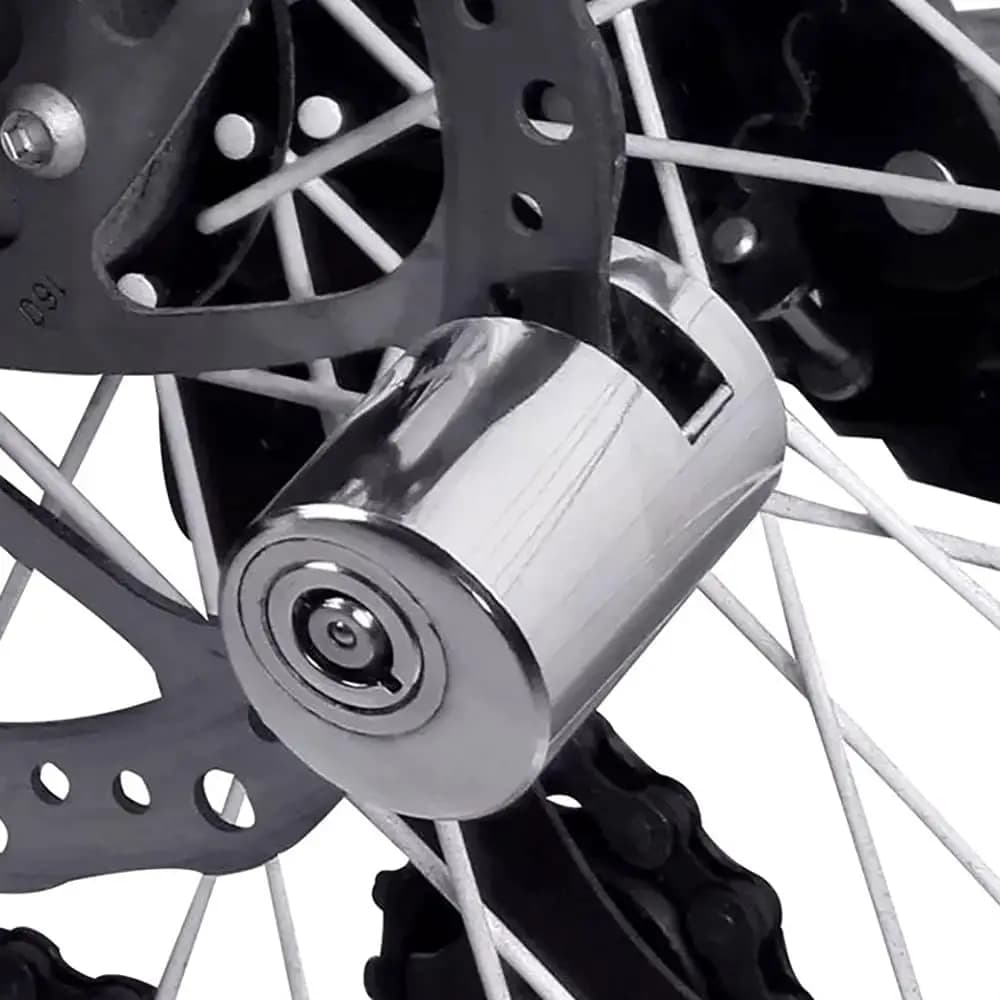 Lucchetto antifurto per bicicletta, lucchetto per scooter e skateboard per carichi pesanti con design con lucchetto per freno a disco, lucchetto sicuro per ruota per esterni