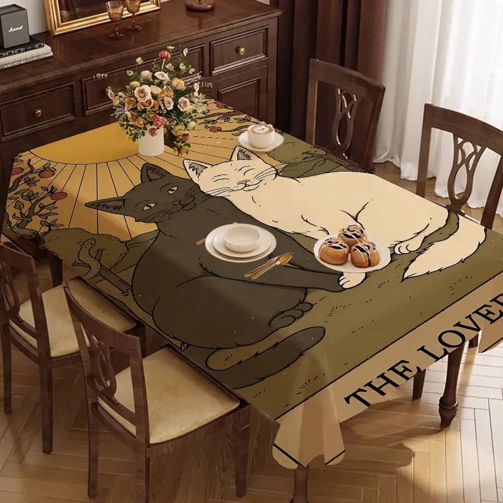 Tovaglie in poliestere a tema carte dei Tarocchi, design carini per cucine domestiche, sale da pranzo, patii, decorazioni per tavoli
