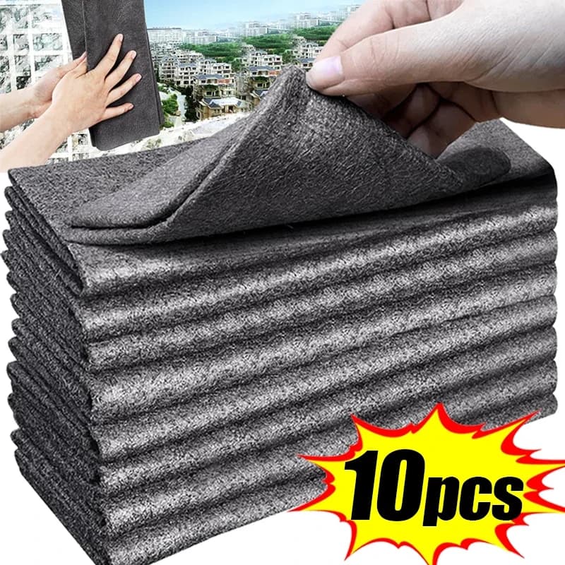 1/5/10 pezzi panni per pulizia magici addensati stracci per lavare in microfibra salviette per vetri per finestre asciugamani da cucina panno pulito panni per piatti