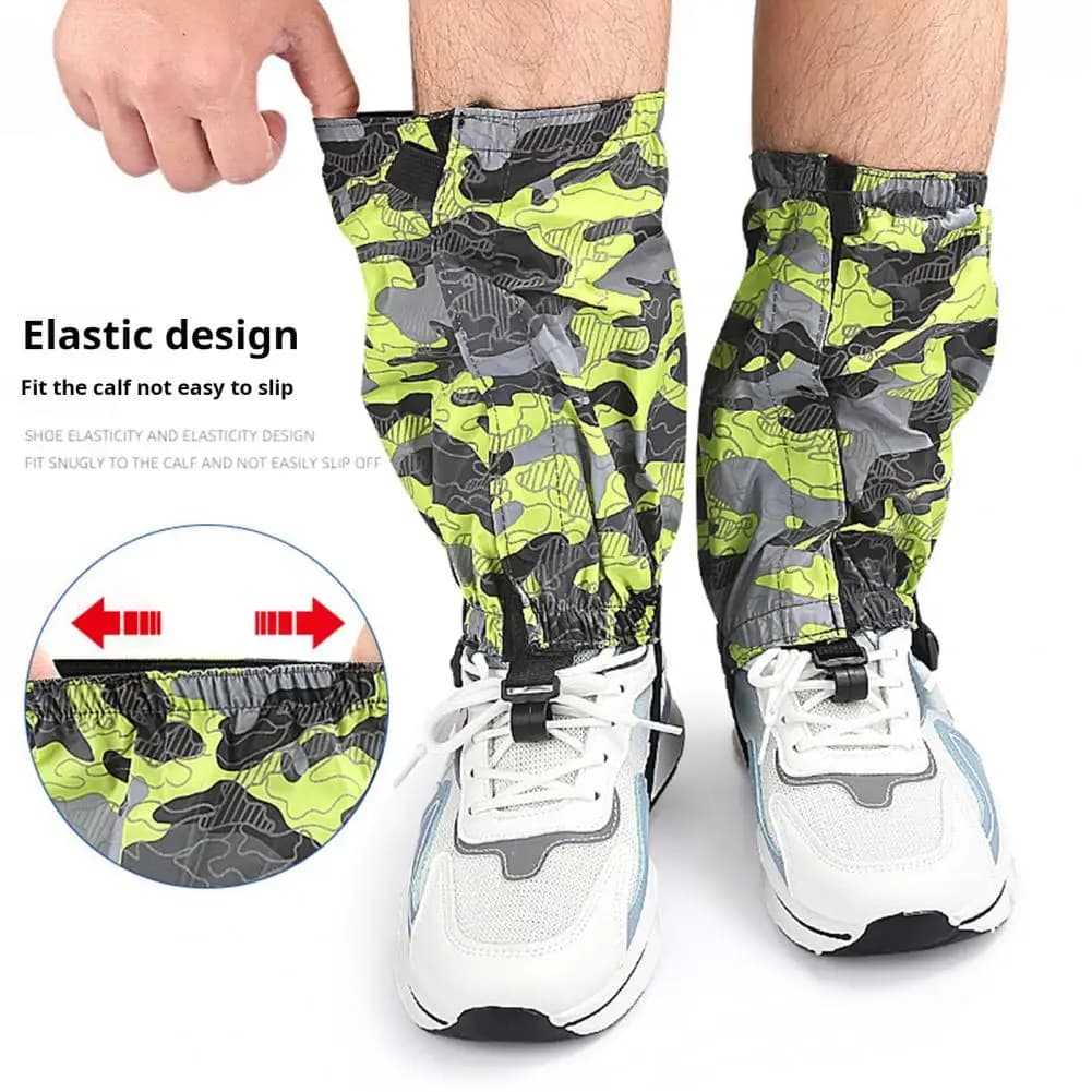 Lightweight Leg Cover 1 Pair Snow Leg Gaiters Adjustable Elastic Boot Covers Outdoor Hiking Climbing Skiing Sand for Men