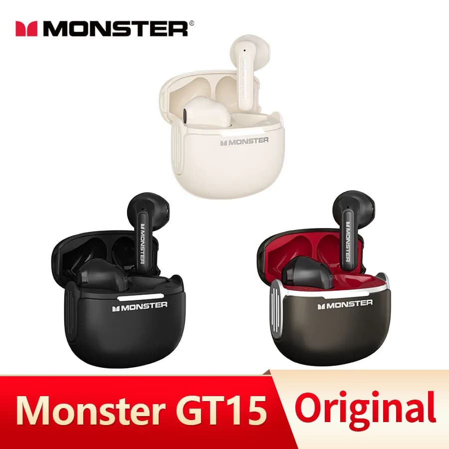 Monster GT15 TWS Bluetooth earphones Stereo headphones with noise deletion with microphone HiFi Touch stereo earphones