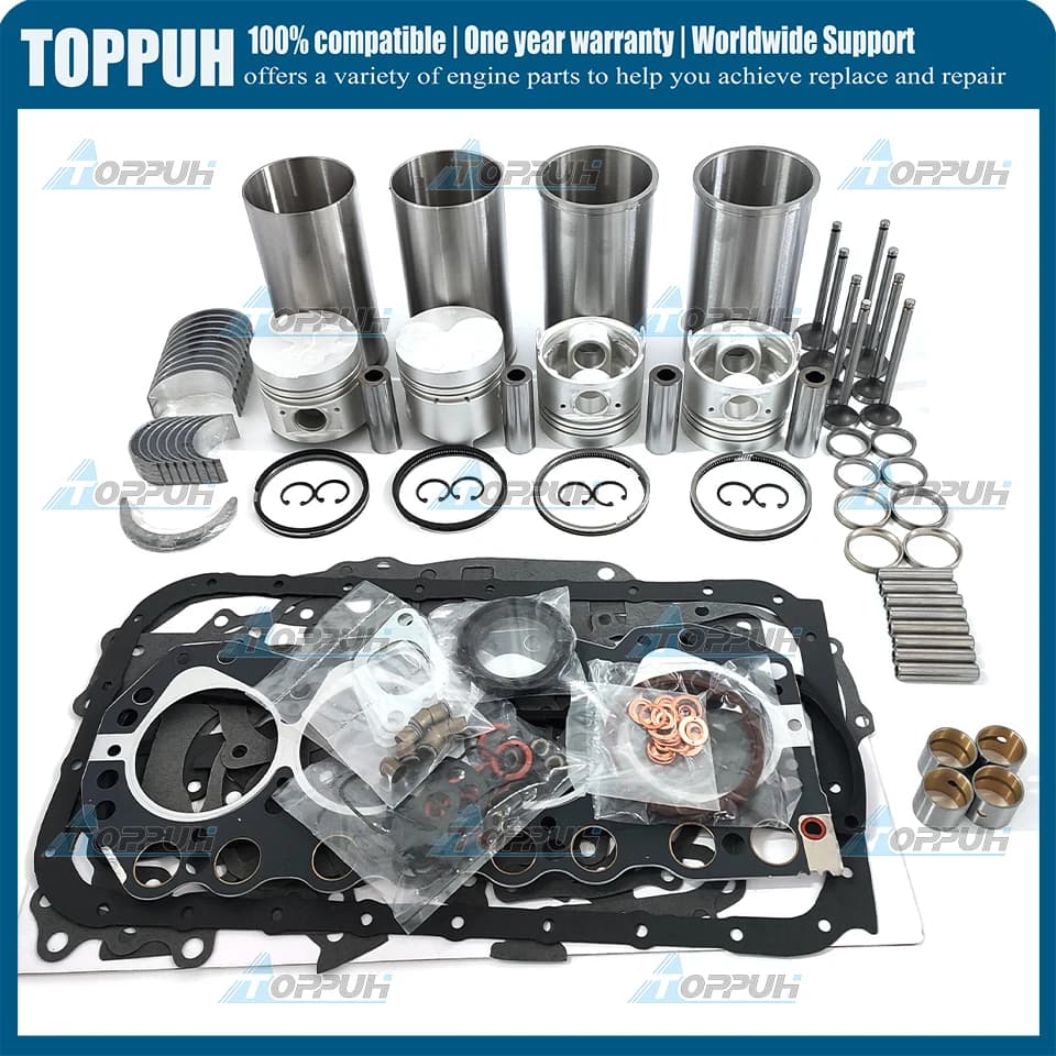 Kit Revisione Completo STD 1Set Nuovo TD23 per Motore Nissan TD23 TD23T Caravan Cabstar Atlas TF22, Fasce Elastiche Pistone 89mm e Canne Cilindro