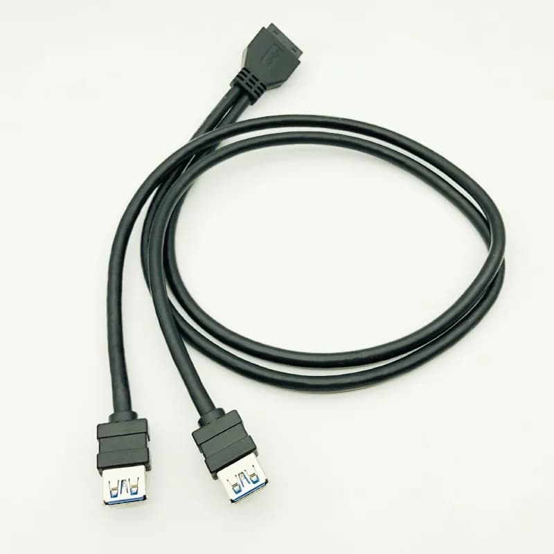 USB 3.0 20Pin Front Panel Cable USB3.0 Hub USB 3.0 Dual Port USB 3.0 Female to Motherboard 20 Pin Header Connector Adapter Cable