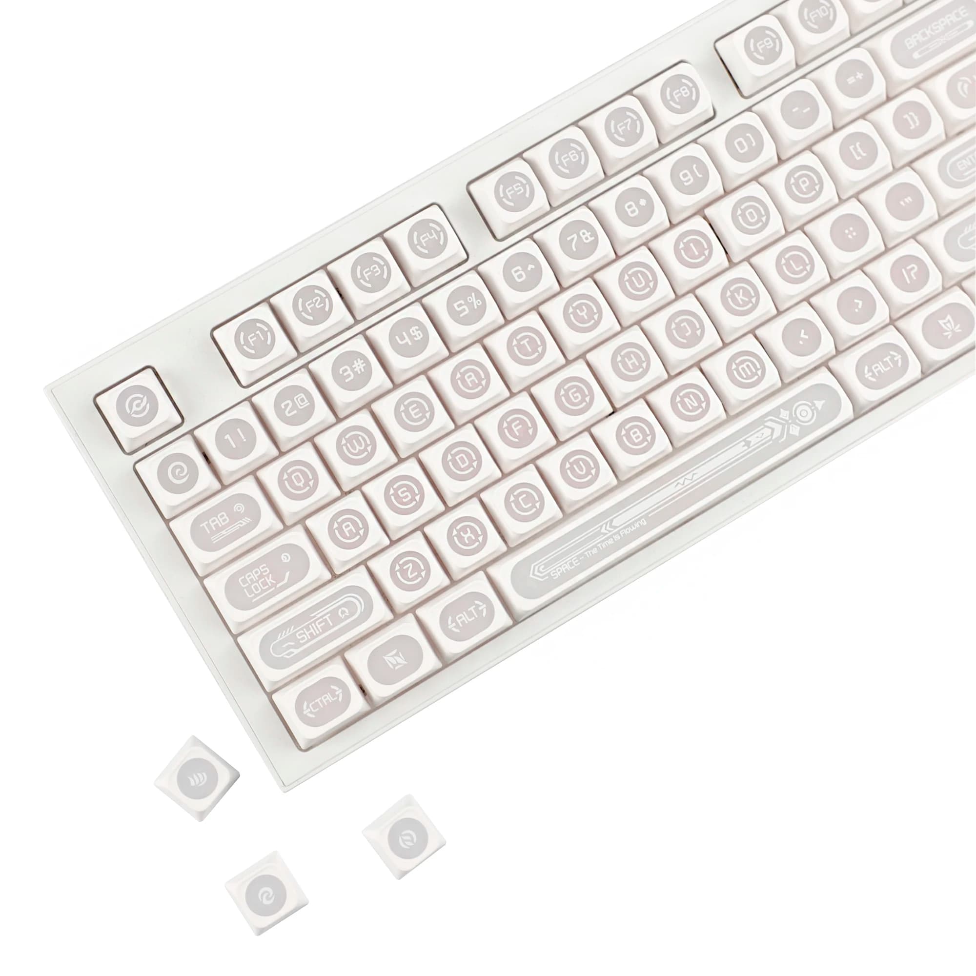 Keycaps YMDK Cat Eye Stone Matte Theme 136 tasti profilo MAX Shine Through PBT PC personalizzati neri e bianchi per tastiera meccanica MX
