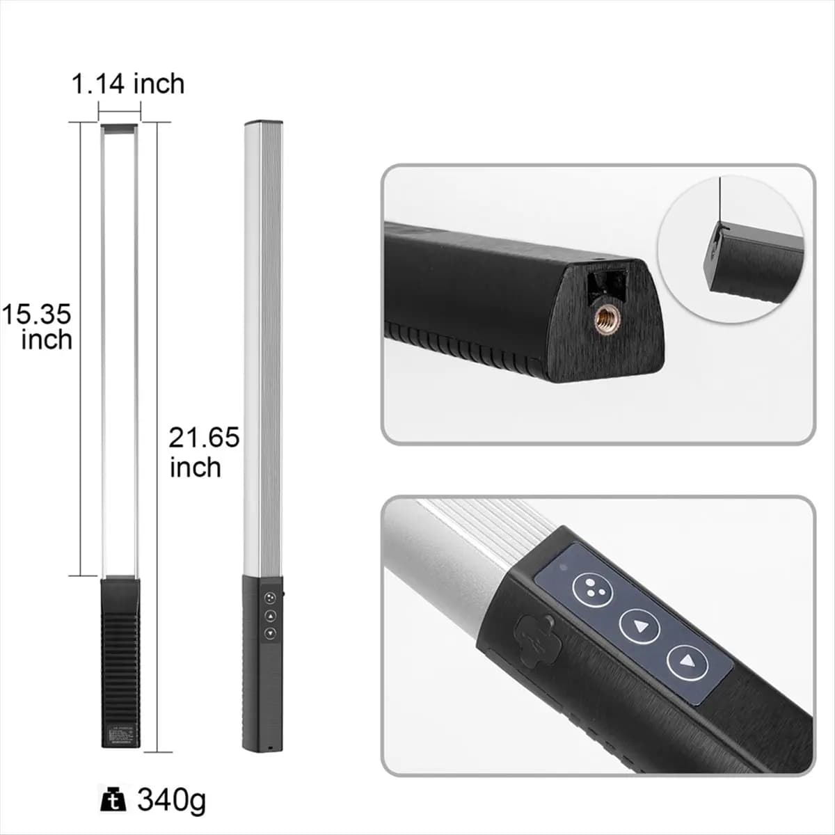 Luce video a LED con telecomando 3000K-6000K 36 colori Studio fotografico Illuminazione RGB Stick per registrazione Vlog
