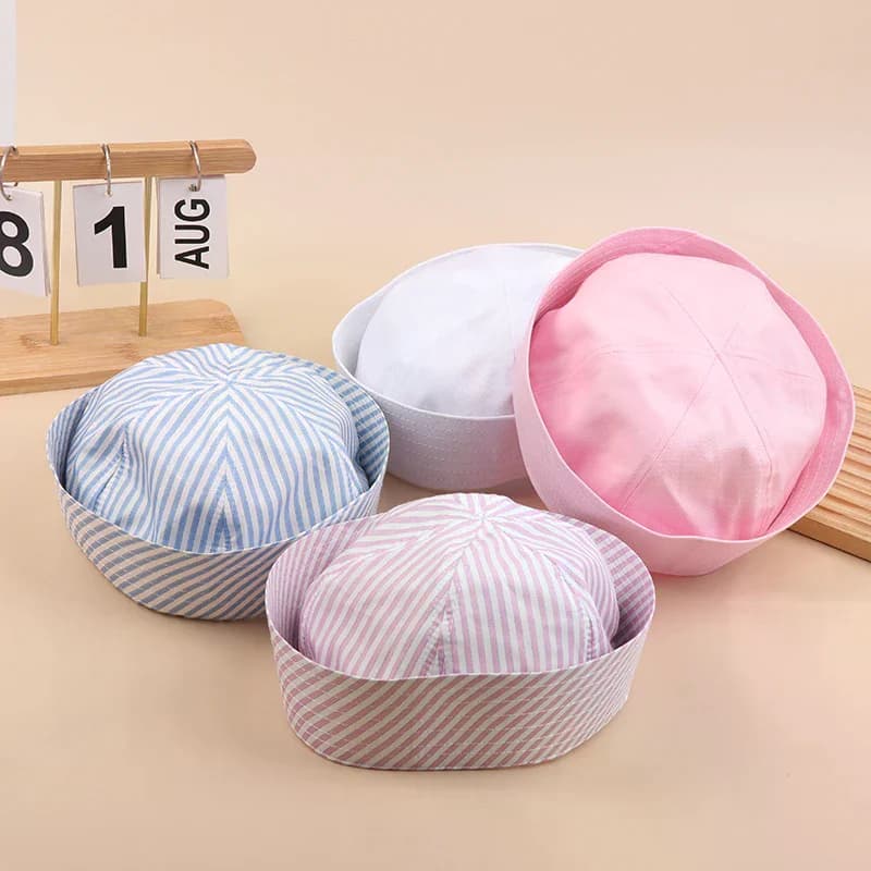 Cappello Coreano a Righe Stile Marinaio, Adorabile e Dolce, con Visiera Rovesciata, Versatile, per Ragazze, Accessorio per Feste in Stile Francese e Cosplay