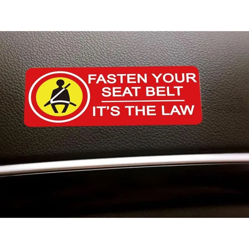Fasten Your Seat Belt Sticker Fasten Your Seat Belts Taxi Notice Warning Labels for Vehicle Car 15CM PVC KK