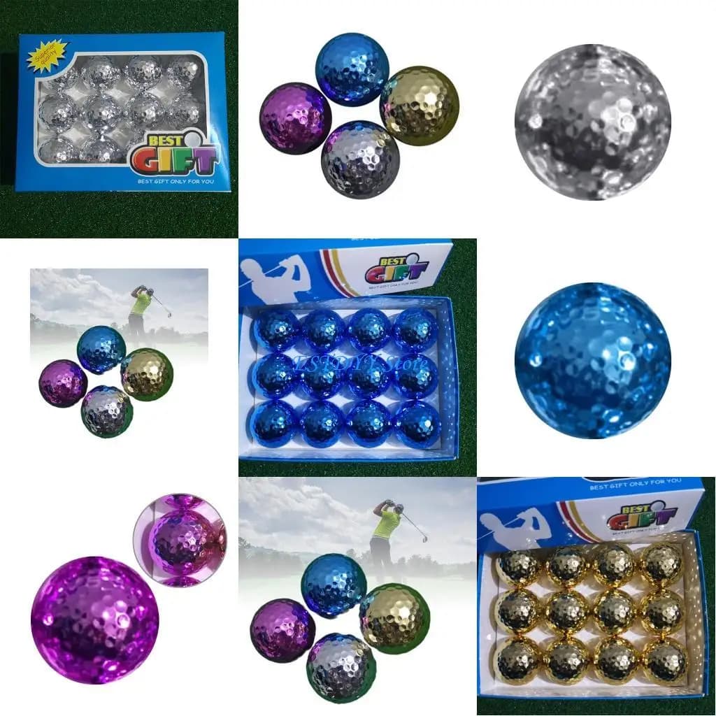 G6DE Pallina da pratica per golf leggera Pallina da golf con placcatura a doppio strato Pallina da golf professionale per indoor