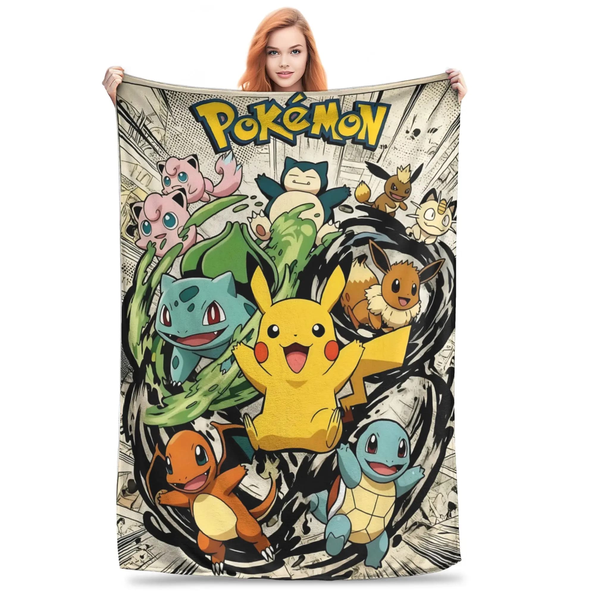 1PC Home Pokemons Blanket Throw Blanket Novelty Warm Blanket All Season Gift
