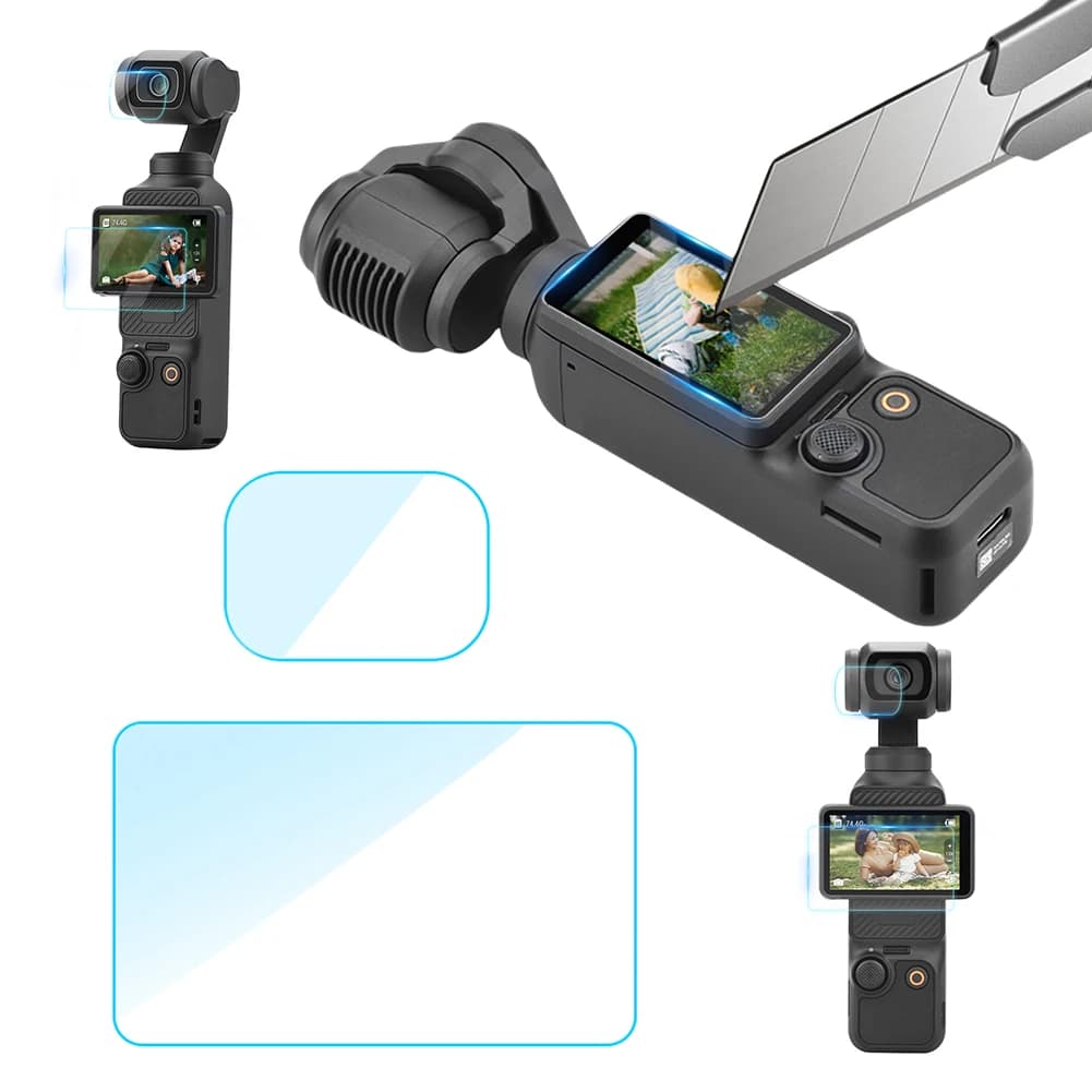 Per DJI OSMO Pocket 3 HD Protezione per obiettivo + Protezione per schermo Pellicola protettiva per obiettivo anti-scrach per DJI Osmo Pocket 3 Gimbal Camera