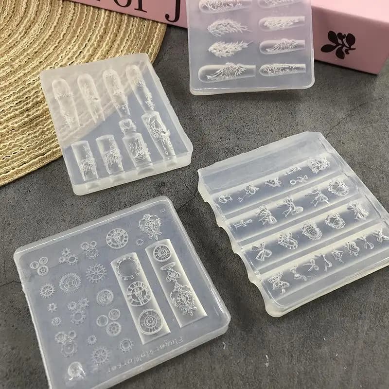 Z. Stampo in Silicone per Unghie a Forma di Ali di Farfalla, Riutilizzabile, per Decorazioni 3D Fai-da-Te, Accessori per Nail Art