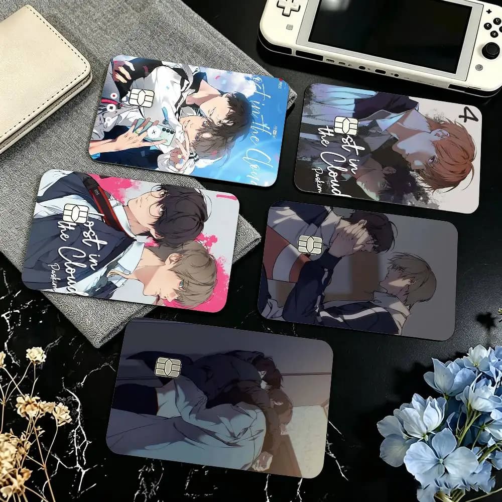 Manga L-Lost In The C-Cloud Credit Card HD Stickers Game Card Decal Small Chip Waterproof Sticker Gift