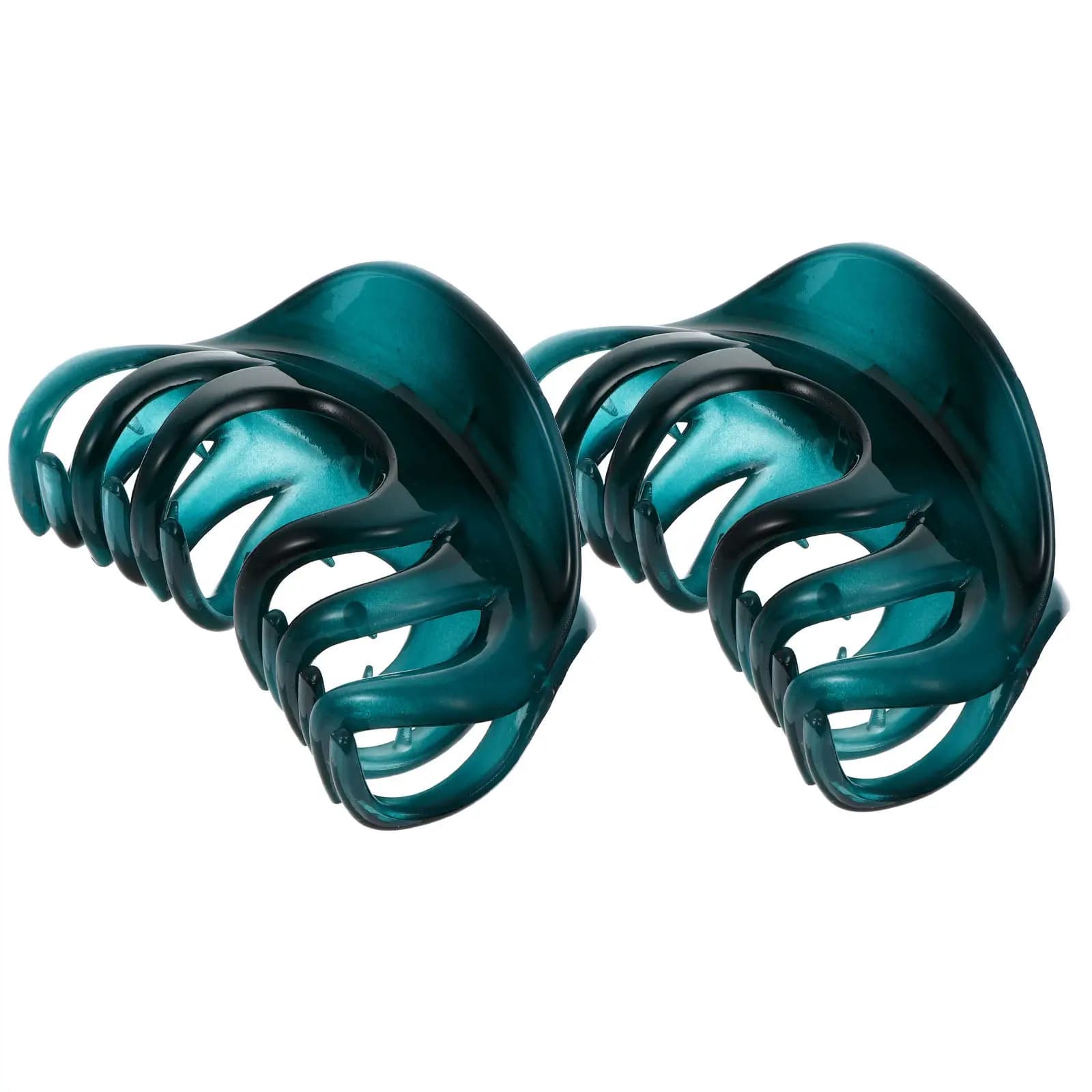 2Pcs Large Hair Clamp Claw Barrette Acrylic Hair Claw Clip for Ladies Girls All Ages Stylish Comfortable Daily Casual Wear