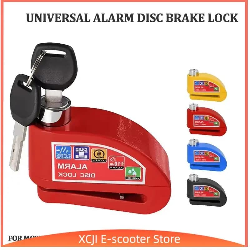 Alarm Bicycle Lock Motorcycle Safety Protection Shoe Lock Aluminum Alloy Anti-theft Reminder Cord Lock Bag Bike Access
