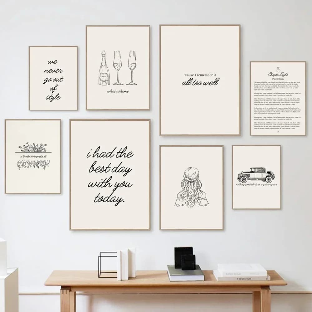 Modern Minimalist Wall Art Abstract Lines Taylor Alison Swift HD Canvas Poster Print Home Bedroom Living Room Decor Gift