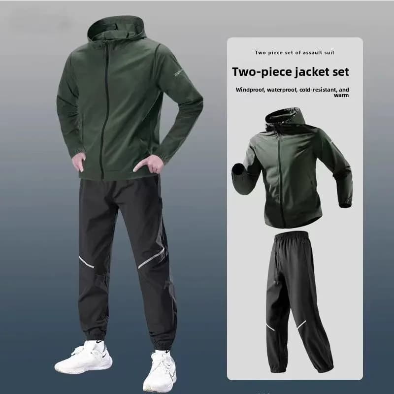 Quick Dry Running Fitness Set Quick-Dry Loose Fit Outdoor Training Jacket Morning Runs Spring Men's Sportswear Workout Clothing