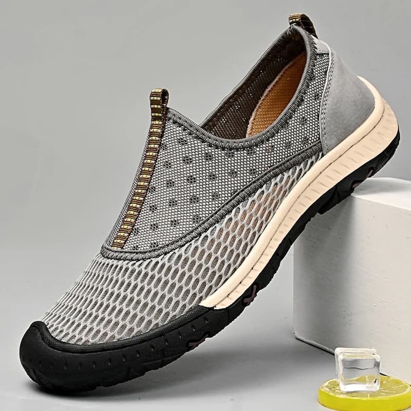 Scarpe estive casual da uomo in rete, traspiranti, antiscivolo, slip-on per sport all'aperto, scarpe da corsa sottili e leggere