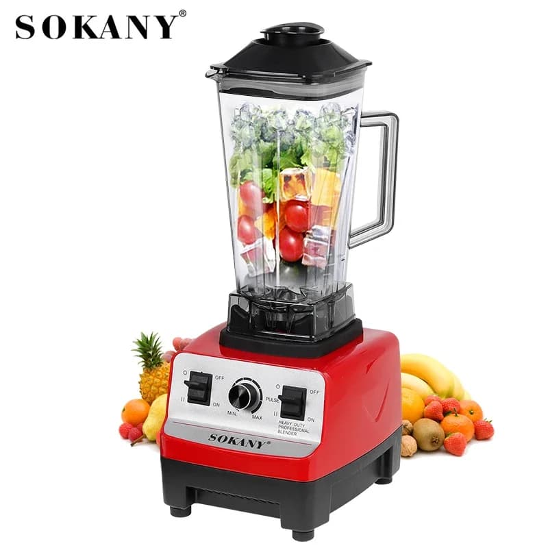 SOKANY 4500W Heavy Duty Commercial Grade Automatic Blender Mixer Juicer Fruit Food Processor frullati di ghiaccio BPA Free 2L Jar