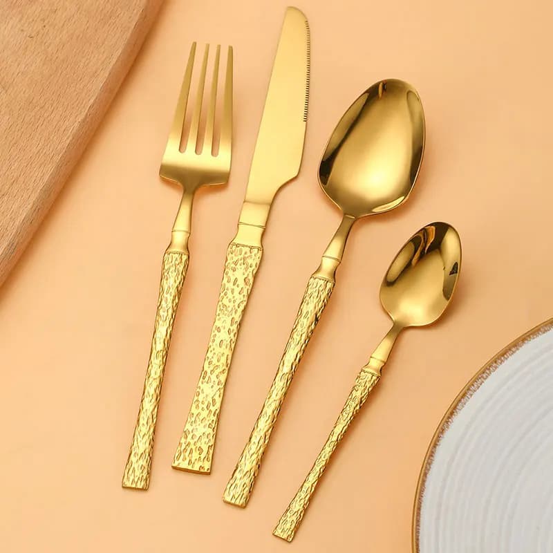 8/24 pieces Crockery set Stainless steel knife Cutlery cutter Crockery Set Crockery Cutlery set Kitchen cutter Silver table set for dinner