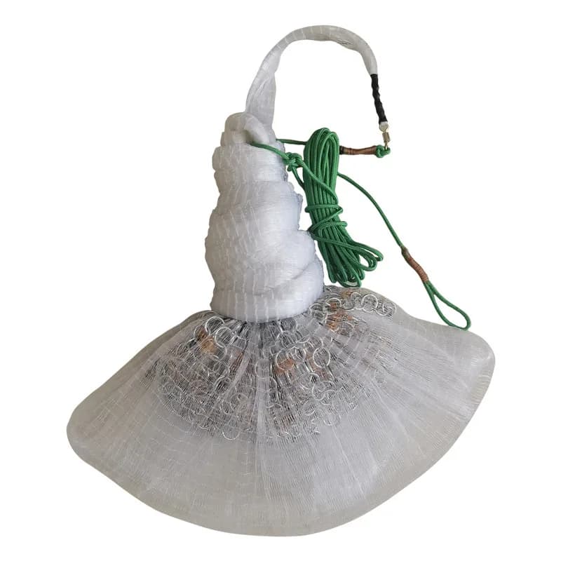Rete da Pesca a Catena in Nylon con Piombi, Rete da Lancio con Tasca sul Fondo, in Offerta Speciale dalla Cina