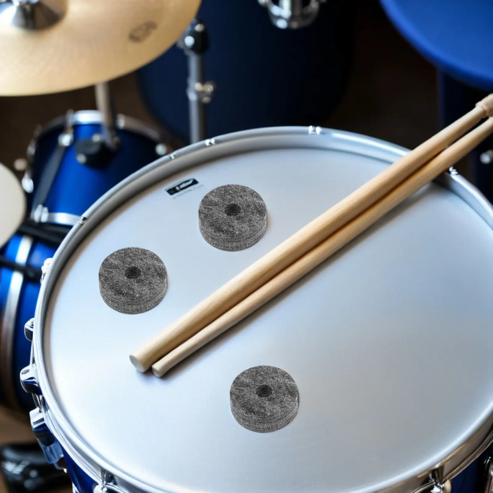 15 Pezzi Feltrini Universali per Piatti da Batteria, Protezione per Assorbimento degli Urti, Riduzione del Rumore e Smorzamento delle Vibrazioni per Batteria Jazz