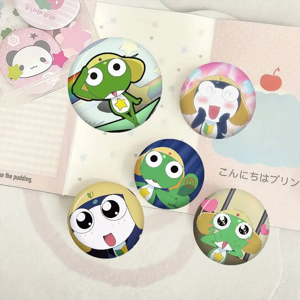 Spilla da bavero Keroro Gunsou a forma di rana, simpatico distintivo anime per giacche e jeans, accessorio regalo