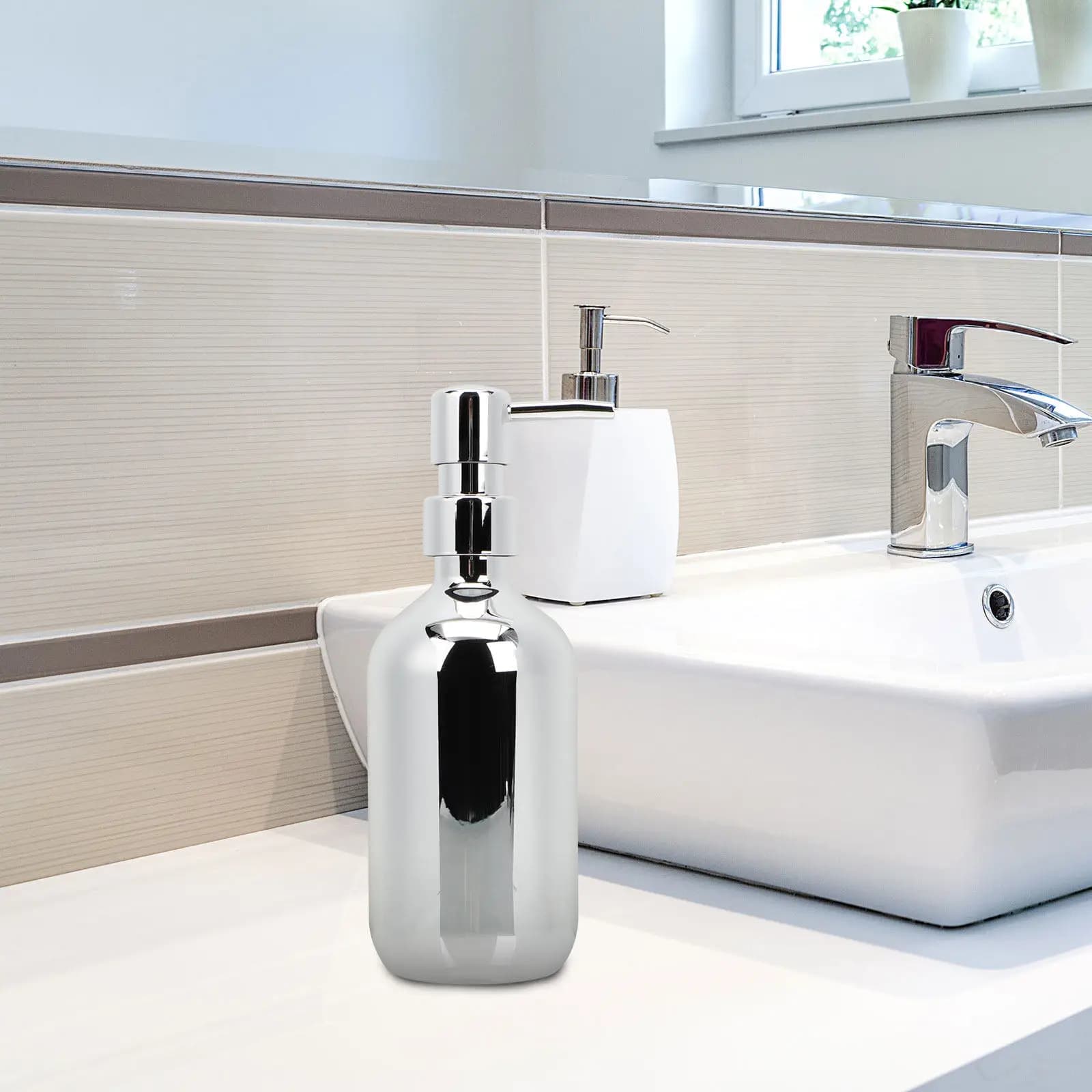 Dispenser per shampoo a pressione, bottiglia di shampoo ricaricabile, a prova di perdite, portatile, per bagno, doccia, lozione, sapone per le mani