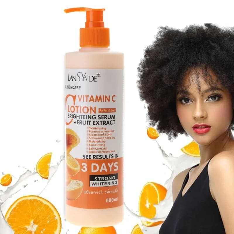 Body Lotion Vitamin C, Hydrating Cream and Nutrition, Skin Repairer, Anti-screpolation, Lighting serum and Nutrition 500ML