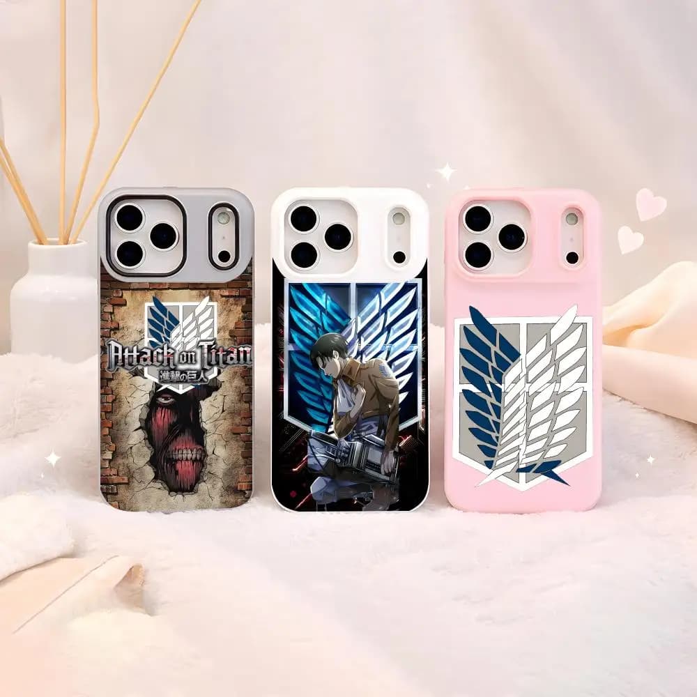Cover per iPhone 12-17 Anime Attack on Titan - Custodia Trasparente in TPU Morbido Anti-Ingiallimento Ultra Sottile e Leggera Antiurto
