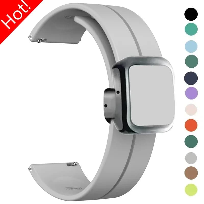 Cinturino magnetico da 20mm 22mm per Samsung Galaxy Watch 6 5 4 5Pro 6 4 Classic 43 47mm Bracciale in silicone per Huawei Watch GT4 4Pro GT3