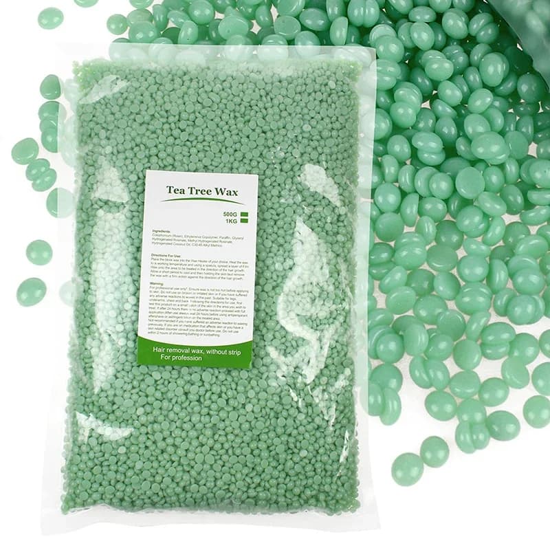 Cera Depilatoria in Perle 500g/1000g, Cera Calda Indolore in Film, Perle di Cera Dura per Macchina Scaldacera, Rimozione Peli Viso e Corpo, Inclusa Zona Bikini