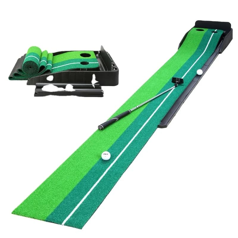 Il putter da golf leggero per interni include tappetini per putter con putter e palla per l'home office