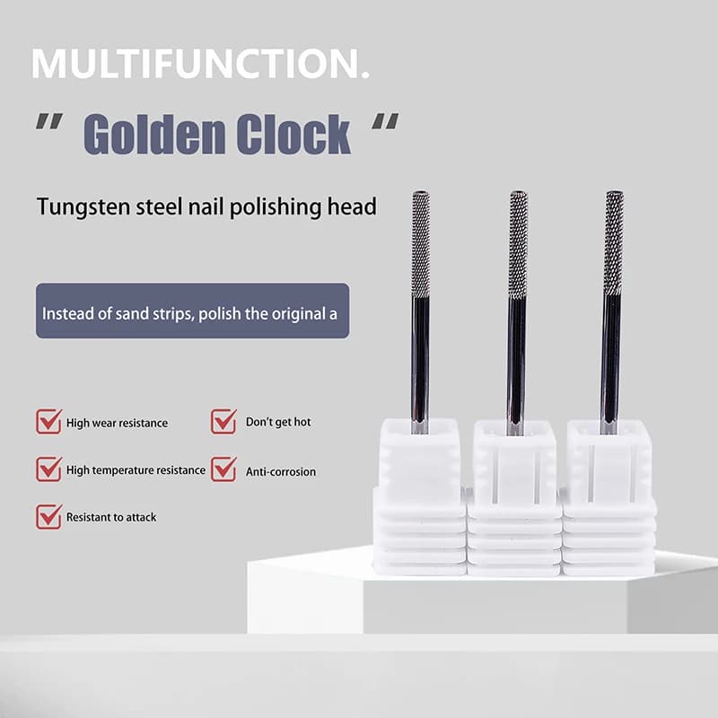 1 Pezzo Fresa per Unghie in Acciaio al Tungsteno Professionale per Rimozione Gel Polish, Pulizia Cuticole, Strumento Elettrico per Manicure