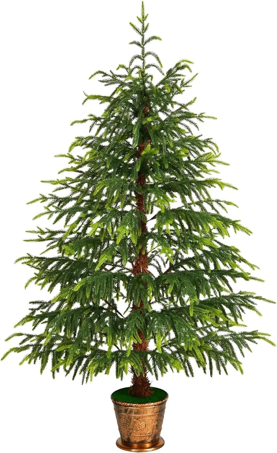 Christmas tree in Norfolk Real Touch pine 4.2 feet - Artificial pot plant for interior and exterior decorations