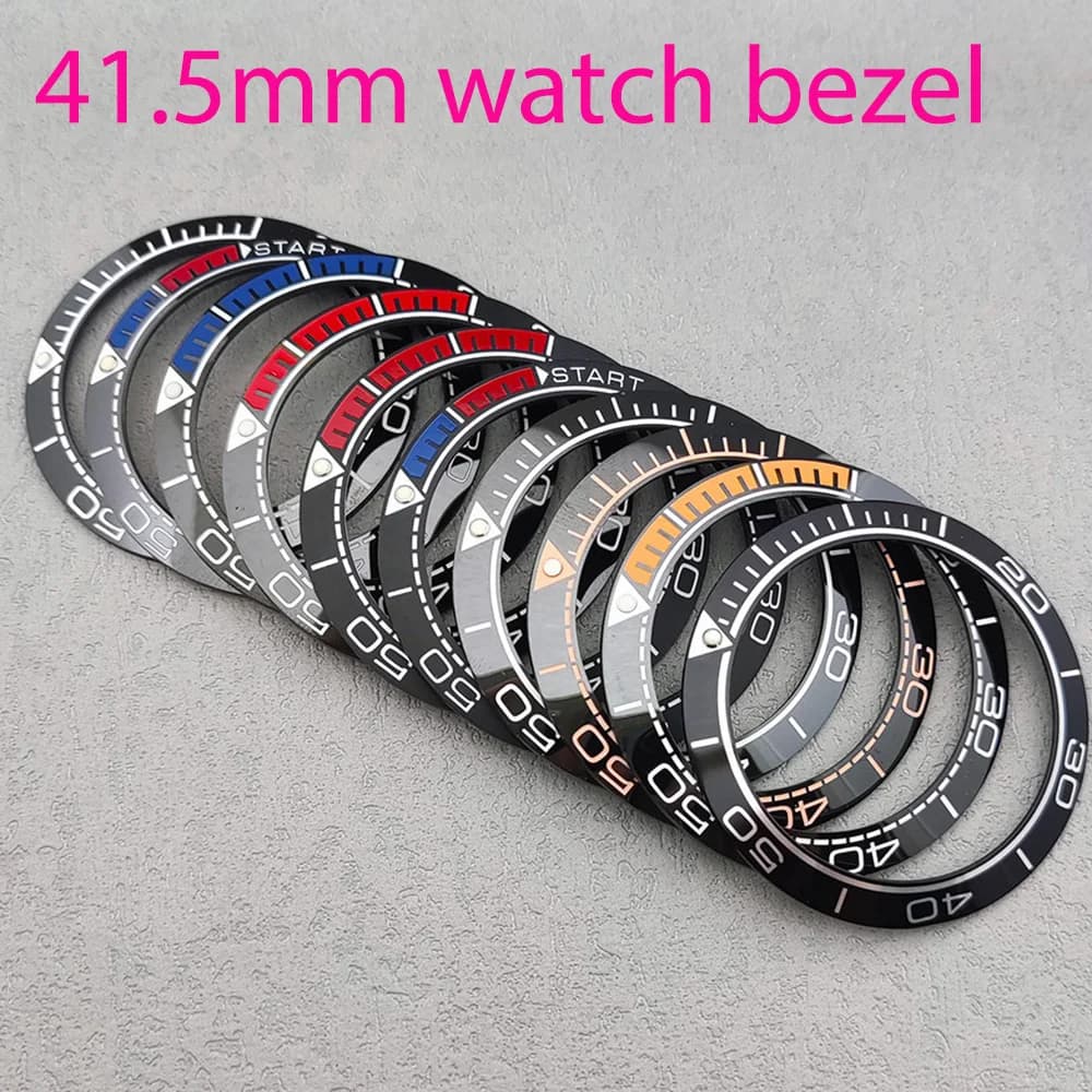 Anello per orologio inclinato da 41,5 mm Anello per inserto con lunetta in ceramica per cassa da 43 mm Accessori per orologi Diametro interno 32,7 mm Inserti per lunetta per orologio