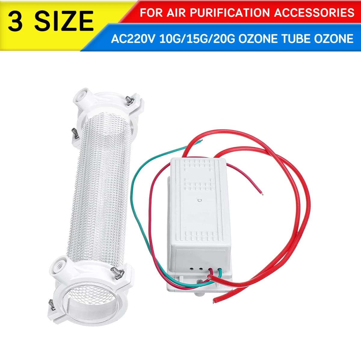 10G/15G/20G ozono tubo ozono per generatore di ozono tubo di silice generatore di ozono ozonizzatore per accessori di purificazione dell'aria AC220V